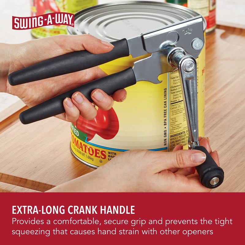 Swing-A-Way Easy Crank Can Opener, 10.4 Inches, Black - Image 3